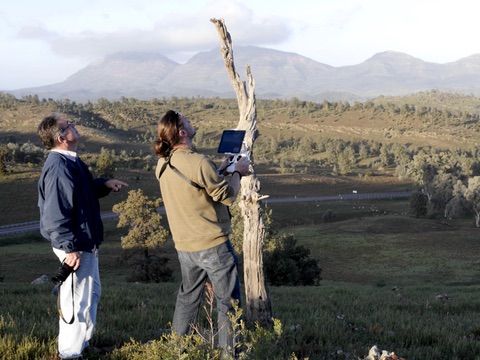 Flying drone in Flinders Ranges